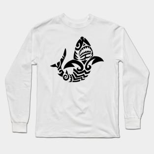 Tribal Great Shark Long Sleeve T-Shirt